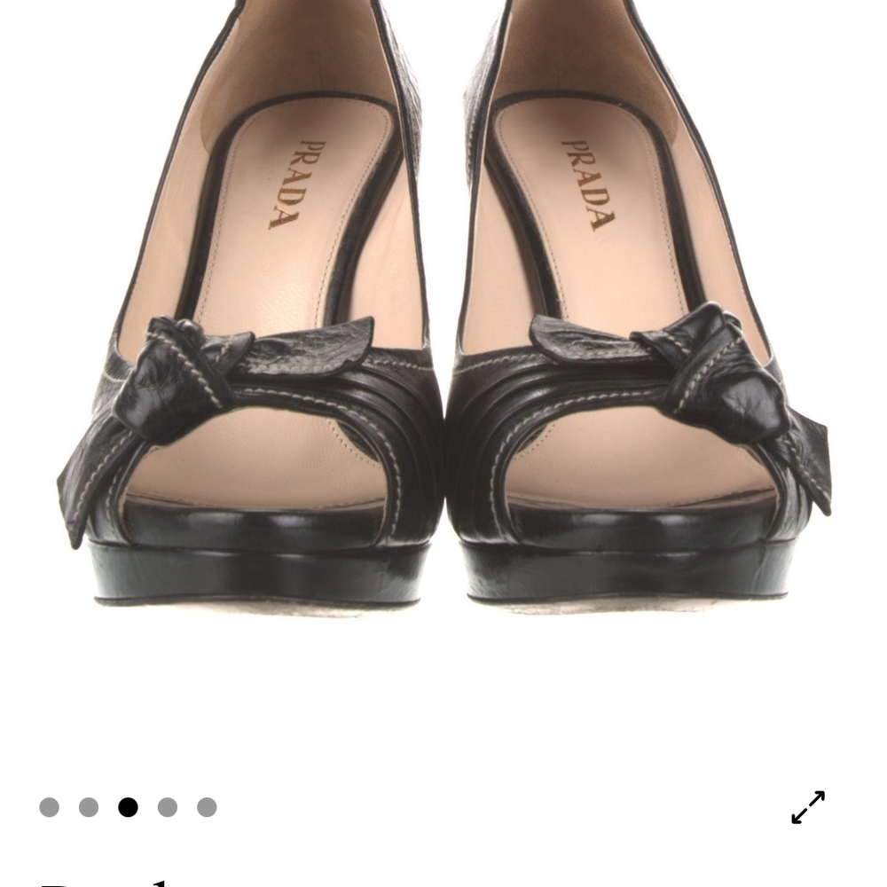 Prada Women's Black Peep-Toe Heels
